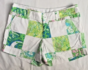 Lilly Pulitzer Ladies Shorts White Patchwork Size 8 Callahan - Bild 1 von 3