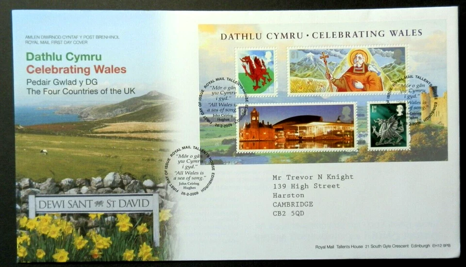 GB 2009 CELEBRATING WALES FIRST DAY COVER CV £5.25 - Image 1 of 1