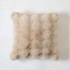 Super Soft Plush Faux Fur Throw Pillowcase Covers Plaid Sofa Back Cushions 45cm