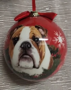 Englische Bulldogge Hund Christbaumschmuck NEU von E & S Pets - Bild 1 von 4