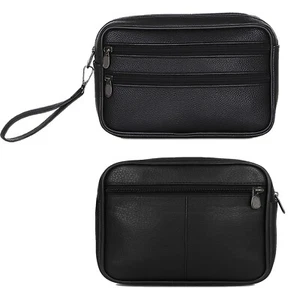 Herren Handgelenktasche Handtasche Tasche Bag Umhängetasche Echt Rindsleder - Bild 1 von 8