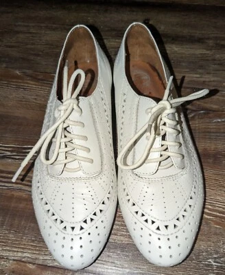 Jeffrey Campbell Miller perforated white oxford flats womens size 7 - Image 1 of 4
