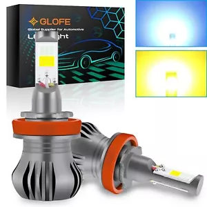 H8/H9/H11 Switchback Strobe Flash Led Fog Light Bulbs Driving DRL Daytime - Picture 1 of 8