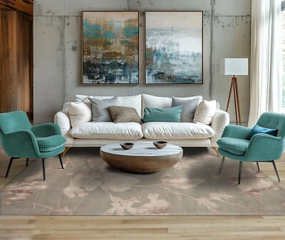 LoomBloom Multi Sizes Gray Contemporary Botanical Hand Tufted Floral Wool Rug - Image 1 of 4