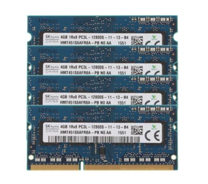 SK Hynix 16 GB DDR3L RAM 4X 4 GB 1RX8 1600MHz PC3L-12800S SODIMM Laptop Memory - Picture 1 of 8