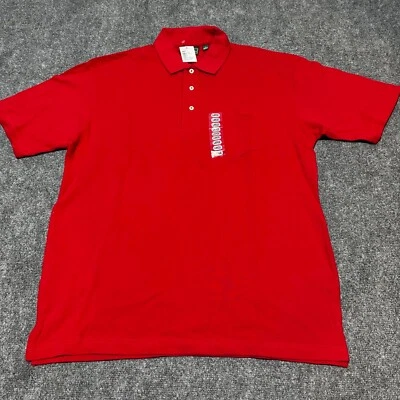 NEW Outer Banks Polo Shirt Mens Large Red Cotton Collared Short Sleeve - Image 1 of 4
