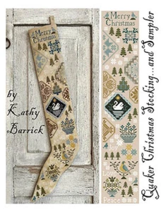 Medias y sampler de Navidad Quaker ~ Kathy Barrick - Imagen 1 de 1