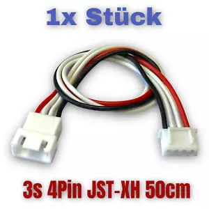 ✅ 1x 3S 4Pin Balancerkabel Verlängerung Ladekabel JST XH 50cm Lipo Akku 11,1V RC - Bild 1 von 16