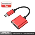 2 In 1 USB Type-C To 3.5mm Socket Adapter Type C Charge Adaptor Type C To 3.5mm