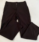 ExOfficio Cargo Pants Womens 8 Black Nylon for Golf Hiking Zip Pockets Side Slit