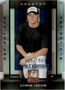 2008 Donruss Elite Extra Edition Aspirations Baseball Card #191 Chris Hicks /150