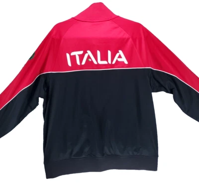 Куртка спортивная мужская Fila Sport Italia на молнии размер XL красно-черная спортивная ретро стиль - Изображение 1 из 4