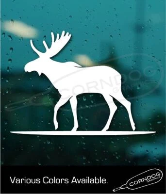 CALCOMANÍA ADHESIVA VINILO ALCE CAZA AL AIRE LIBRE ALASKA Foto 1 de 4