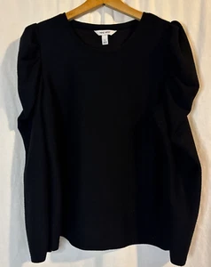 Nine West Damen große schwarze Bluse Puff Langarm Oberteil - Bild 1 von 8