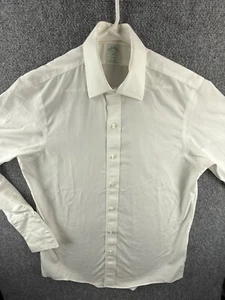 Camisa Brooks Brothers Milano Algodón 15.5 34 Blanca Sin Planchar Para Hombres Abotonada Adulto - Imagen 1 de 18