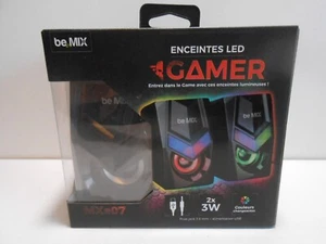 PAIRE ENCEINTES LED PC GAMER MX e 07(neuves) - Photo 1/8