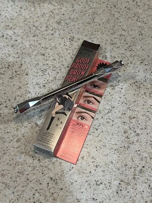Benefit Goof Proof Brow Pencil No.4 WARM DEEP BROWN 0.01 oz Full Size AUTHENTIC - Image 1 of 4