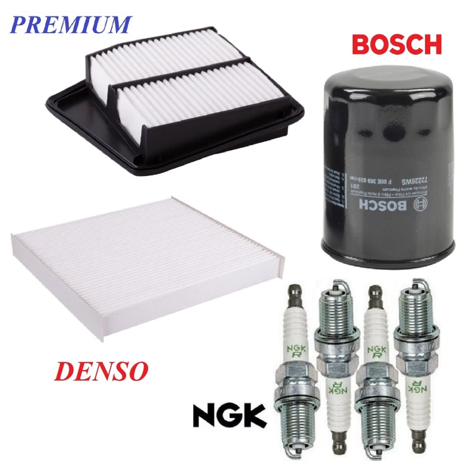 Tune Up Kit Air Cabin Oil Filters Spark Plugs For ACURA TSX L4 2.4L 2009-2014 - Image 1 of 1