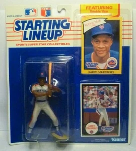 Figura de béisbol Darryl Strawberry 1990 alineación inicial sin usar y 2 tarjetas - Mets de Nueva York - Imagen 1 de 3