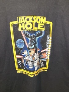 JACKSON HOLE WYOMING Herren The Duck Company T-Shirt NEU Star Wars Parodie Größe L - Bild 1 von 4