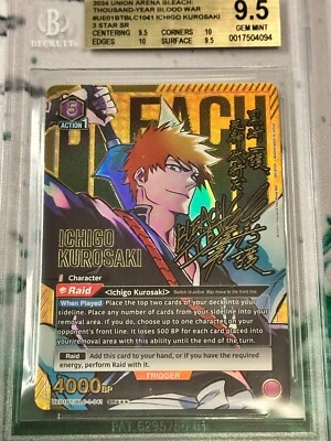 Ichigo Bleach TYBW Union Arena 3 Star SR BGS 9.5 Gem Mint - Image 1 of 4