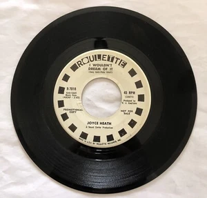 Joyce Heath - I Wouldn’t Dream Of It / Nothing But A Lonely Child Promo 45 RPM - Imagen 1 de 2
