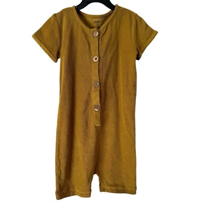 Mameluco Kidwild Curry Amarillo Botón Frontal Rústico Manga Corta Niño Pequeño Talla 4-5 NUEVO Foto 1 de 4