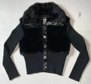 Preowned- Guess Faux Fur Sweater Jacket Girls (Size M/10-12) - Picture 1 of 10