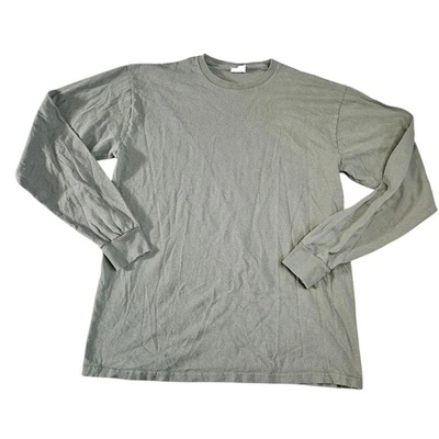 Men's Soffe Large Olive Green Long Sleeve Tee Cree Neck Shirt - Image 1 of 4