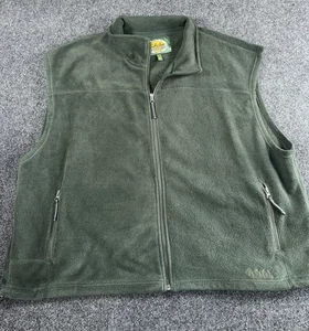 Gilet pile Cabela’s Outdoor Gear 3XL verde full zip senza maniche caccia pesca - Foto 1 di 8
