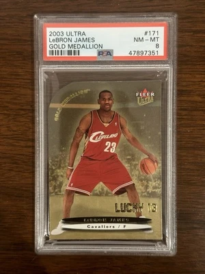 2003 Lebron James Fleer Ultra Gold Medallion RC PSA 8 - Image 1 of 2