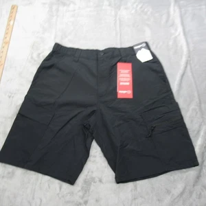 Wrangler Peak Shorts Mens 32 Black Navy 9" Ripstop Cargo Nylon All Terrain NEW - Picture 1 of 8
