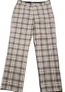 Nike Golf Pants Mens 32x30 Gray Plaid Tour Performance Pockets Dri Fit Stretch - Picture 1 of 8