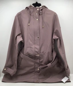 Jessica Simpson Women’s Belted Softshell Coat With Hood Mauve Size 1X - Picture 1 of 6