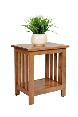 Mission Style Pine End Table, Handcrafted, Wood, Amish, Made in USA - Image 1 of 4