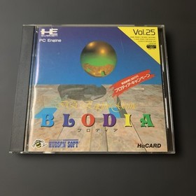 PC Engine HuCARD Brodia with postcard Japan Region
