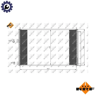 CONDENSER AIR CONDITIONING 35641 FOR TOYOTA ESTIMA/III TARAGO RAV/VANGUARD 2.0L - Image 1 of 4