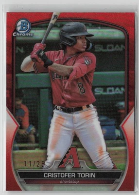 2023 Bowman Chrome Cristofer Torin 11/25 Orange #BDC-148 - Image 1 of 2