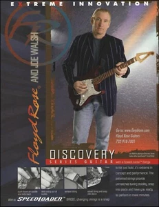 The Eagles Joe Walsh Floyd Rose Discovery Series Guitar ad 8 x 11 advertisement - Picture 1 of 3