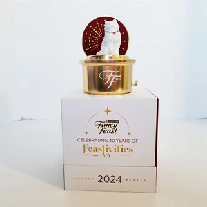 FANCY FEAST 2024 Cat ORNAMENT Christmas MUSIC BOX 40th Anniversary Ornament NEW - Picture 1 of 11