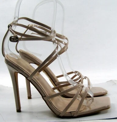 Cape Robbin SKINTONE 5"High  Heel peep toe ankle strap  Shoes WOMEN Size 7.5 - Image 1 of 4