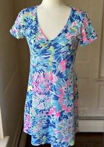 Lilly Pulitzer Jessica Short Sleeve Dress Dive In Reduced XL New with Tags
