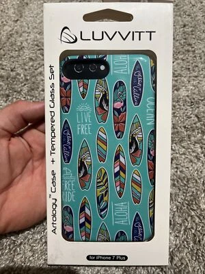 Juego de funda de teléfono y vidrio templado Luvvitt Artología para iPhone 7 Plus P009 Foto 1 de 2
