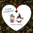 Amazing Grandparents Gnomes Personalised Christmas Tree Ornament Decoration