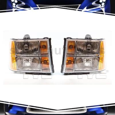 TYC Left Right Headlight Assembly For GMC Sierra 2009 2008 2007 - Image 1 of 4