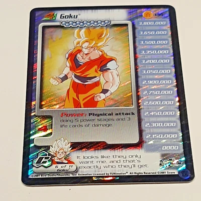 Goku Lvl 4 Limited FOIL 135 Rare LP-NM Dragon Ball Z CCG Cell Saga - Image 1 of 4