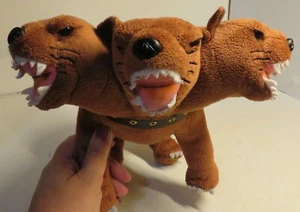 Harry Potter 3 Headed Dog Plush Cerberus Fluffy Guard Wizarding World MAD Used - Picture 1 of 15
