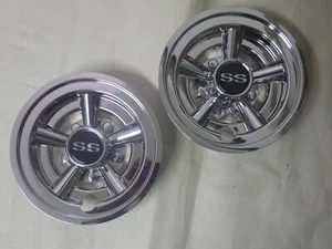 Carro de golf EZGO Yamaha Club Car 8" SS tapacubos cubierta de rueda cromada | Juego de 2 - Imagen 1 de 2