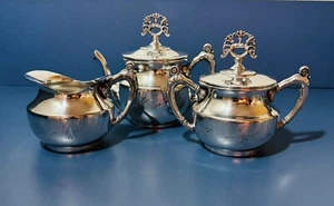 Superior Silver Co Vierfach Versilbert Teekanne Set Kaffeeservice Milchkännchen - Bild 1 von 23