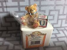 Miniature Cherished Teddies Bear with ABC "U” Letter Block Mini Figurine
